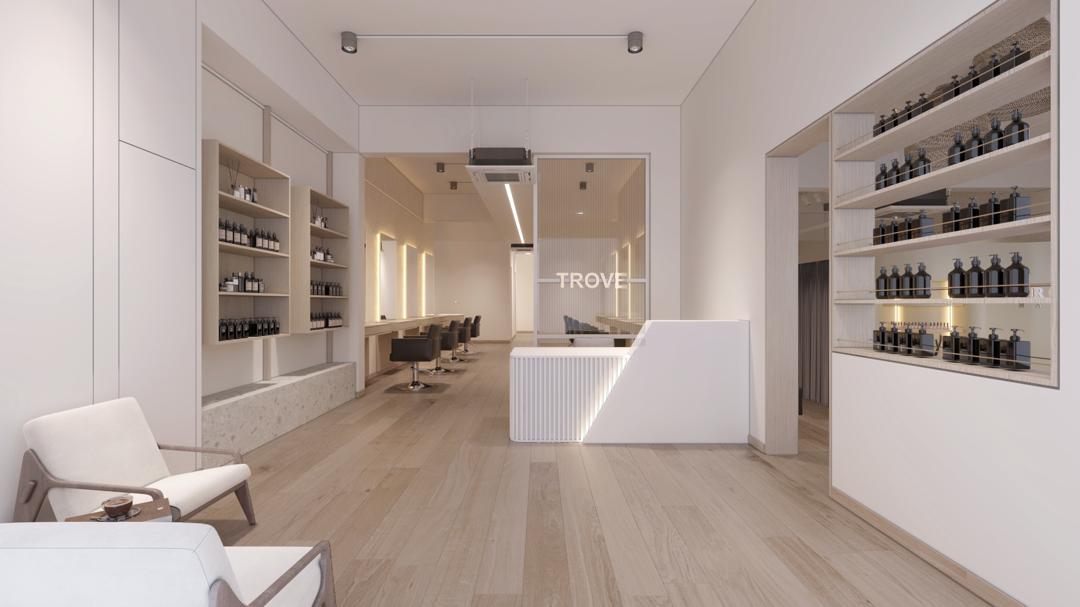 TROVE Hairdressing salon interior showcasing elegant design and professional styling
